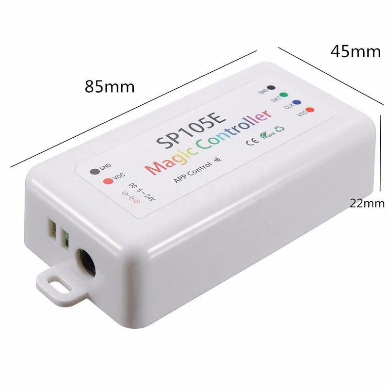 VIPMOON SP105E Wireless Bluetooth Controller, LED Light Controller DC5V~24V WS2812B Controller for WS2811 WS2812B SK6812 LED Strip Pixel Module Panel Lamp - Image 2